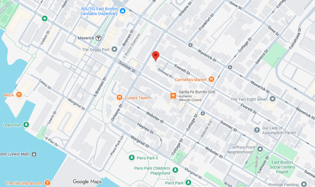 Google Maps view of One Everett in East Boston