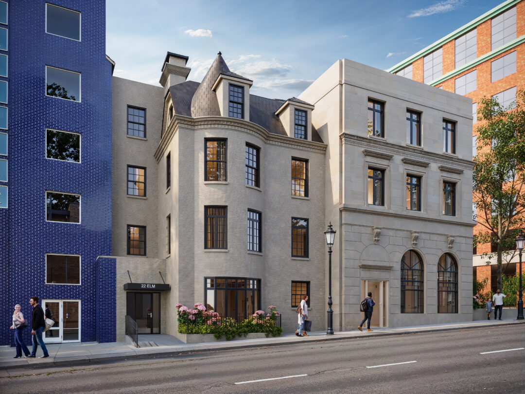 Exterior of Two Chestnut Place in Worcester