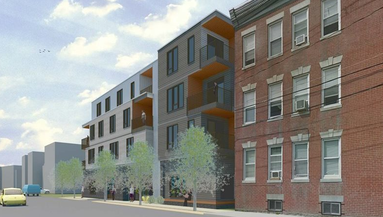 Exterior rendering of The Residence of 28 Geneva in East Boston