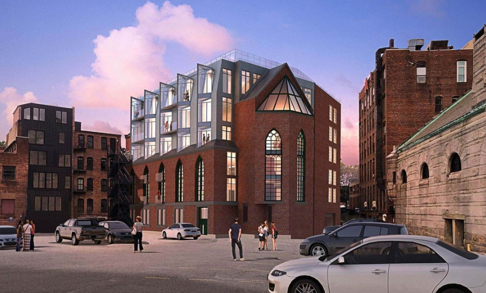 Back rendering of La Victoire in Bay Village