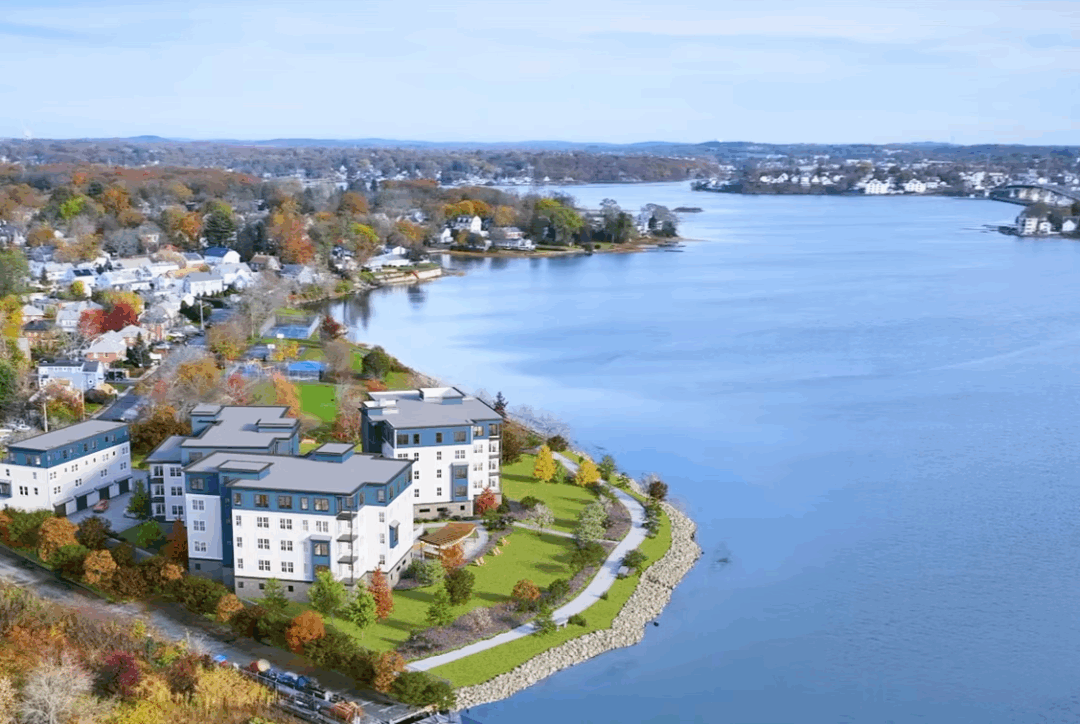 Bird's eye view of Riverwalk in Salem