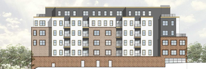 East Side View of The Arlow in Roslindale