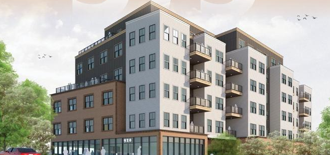 Exterior of The Arlow in Roslindale