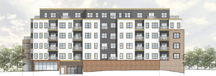 West Side View of The Arlow in Roslindale