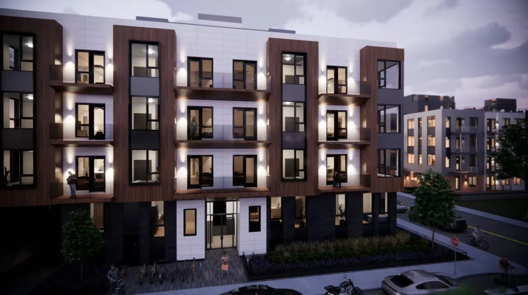 Night Street View of One Inman Square in Somerville