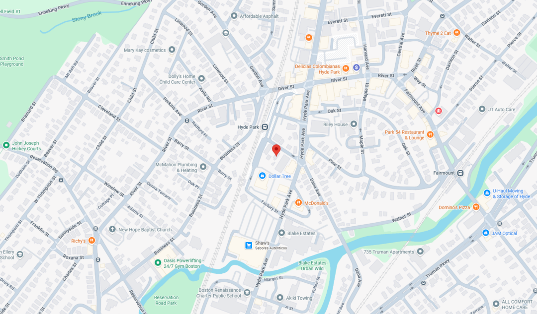 Google Maps View of 7 Dana in Hyde Park