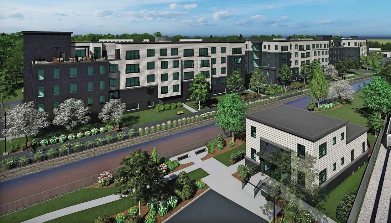 Sky View of Grove Street Landing in Salem